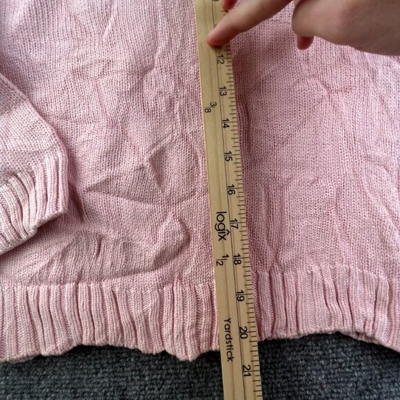 Lauren Ralph Lauren Women’s Sweater Pink Long Sleeve Turtleneck Cotton Large - Picture 3 of 16